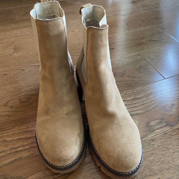 Botte courte (ankle boots) en cuir fini suède avec semelle antidérapante - Picture 1 of 5